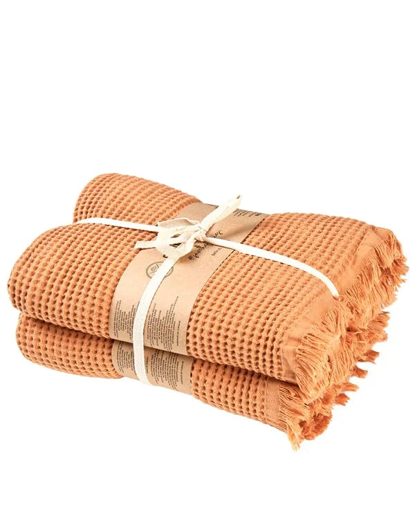 Micro Waffle Bath Bundle - 2 Pack - Beige
