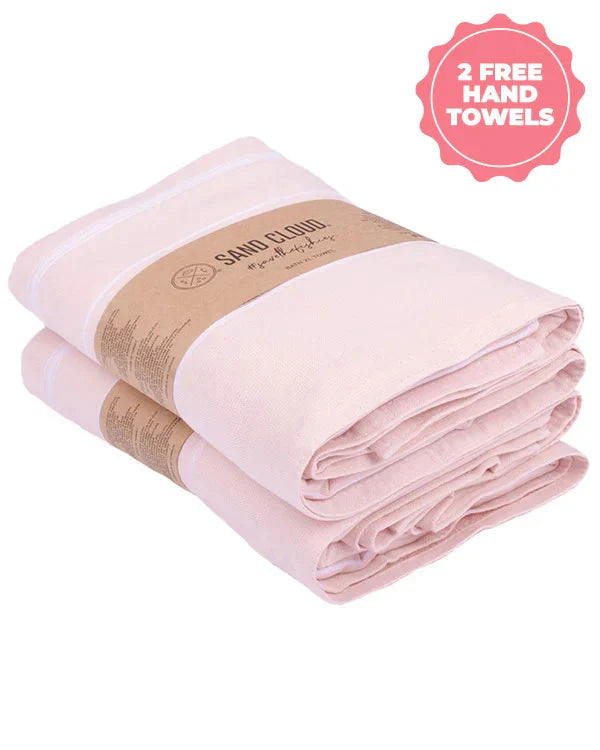 Classic Fringeless XL Bath Bundle - Calcite Pink