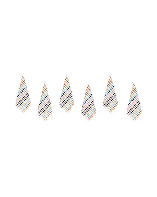 Stripe Polka Dot Washcloth Bath Bundle - 6 Pack
