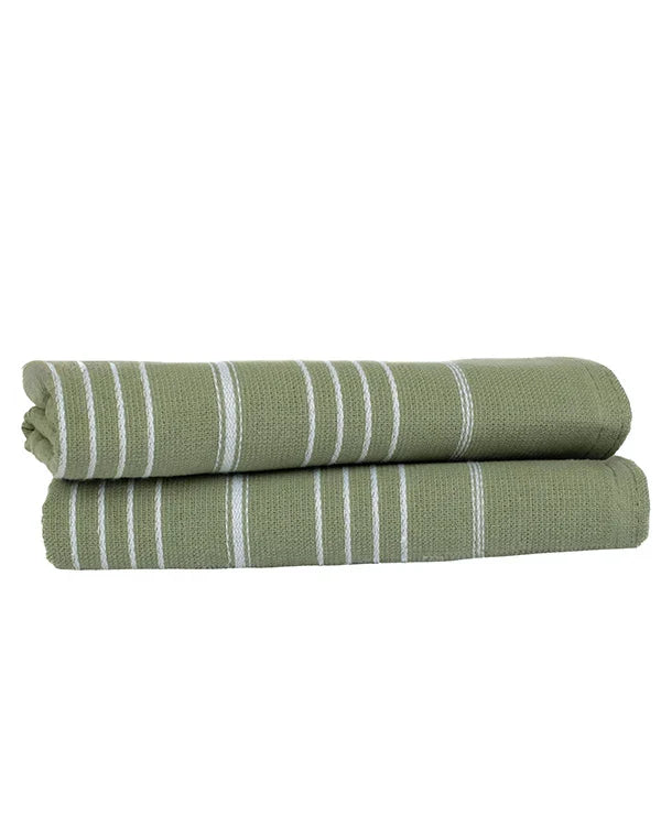 Classic Fringeless Hand Bath Bundle 2 Pack - Hedge Green