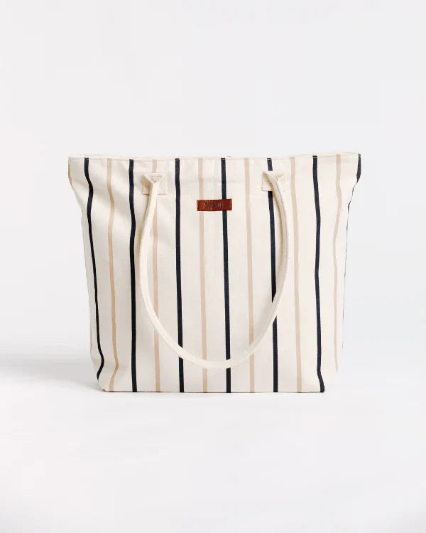 Vert Stripe Beach Tote