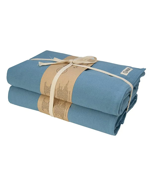 Terra Fringeless XL Bath Bundle - Slate Blue