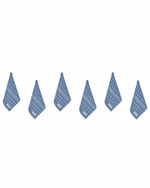 Classic Bath Washcloth Bundle- 6 Pack - Slate Blue