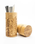 Reef Bamboo Straw Holder Set