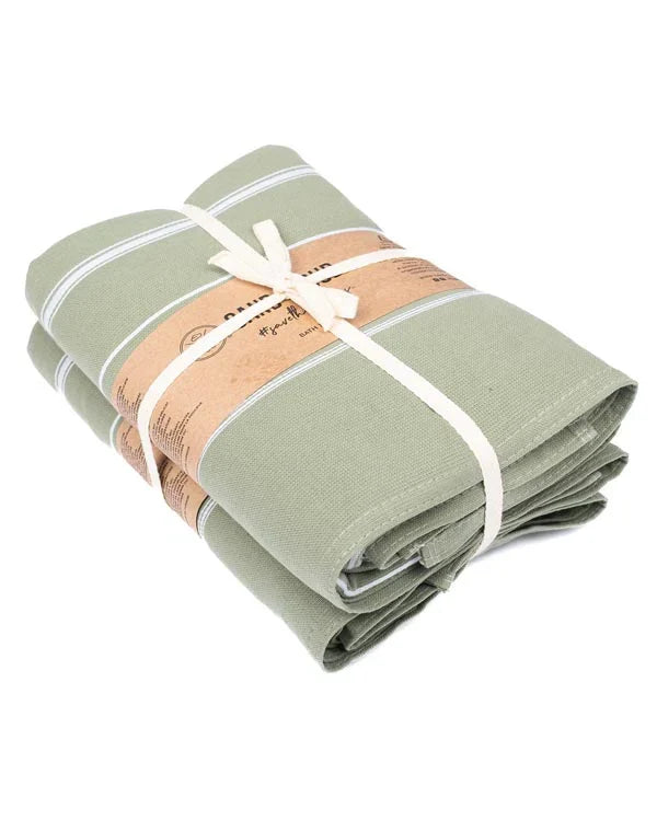 Classic Fringeless XL Bath Bundle - Hedge Green