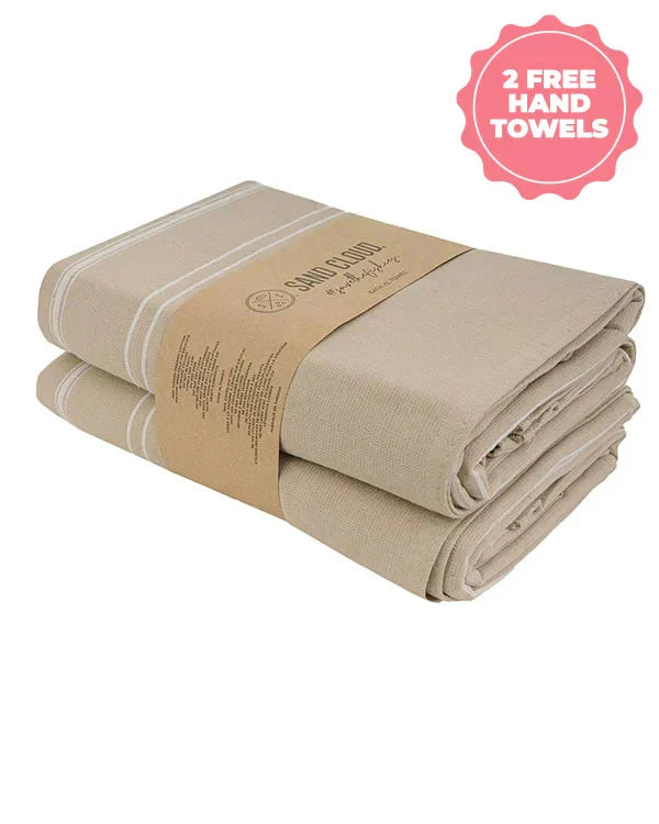 Classic Fringeless XL Bath Bundle - Sand