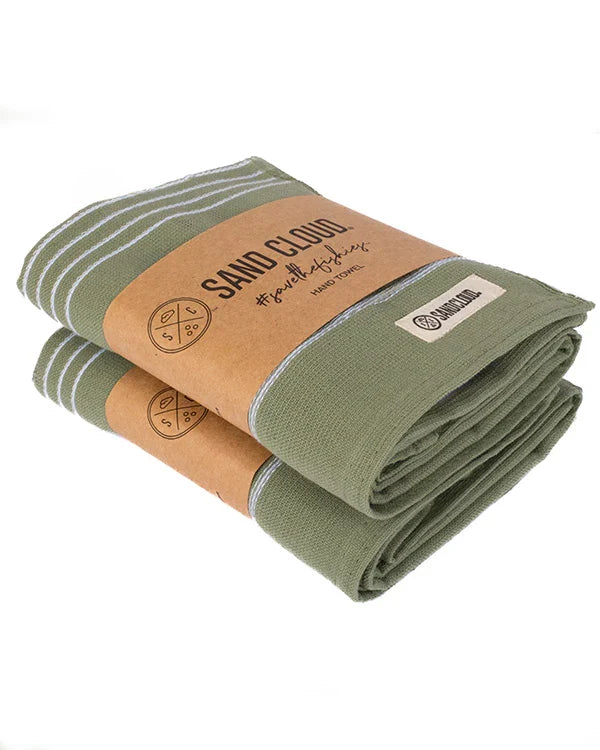 Classic Fringeless Hand Bath Bundle 2 Pack - Hedge Green