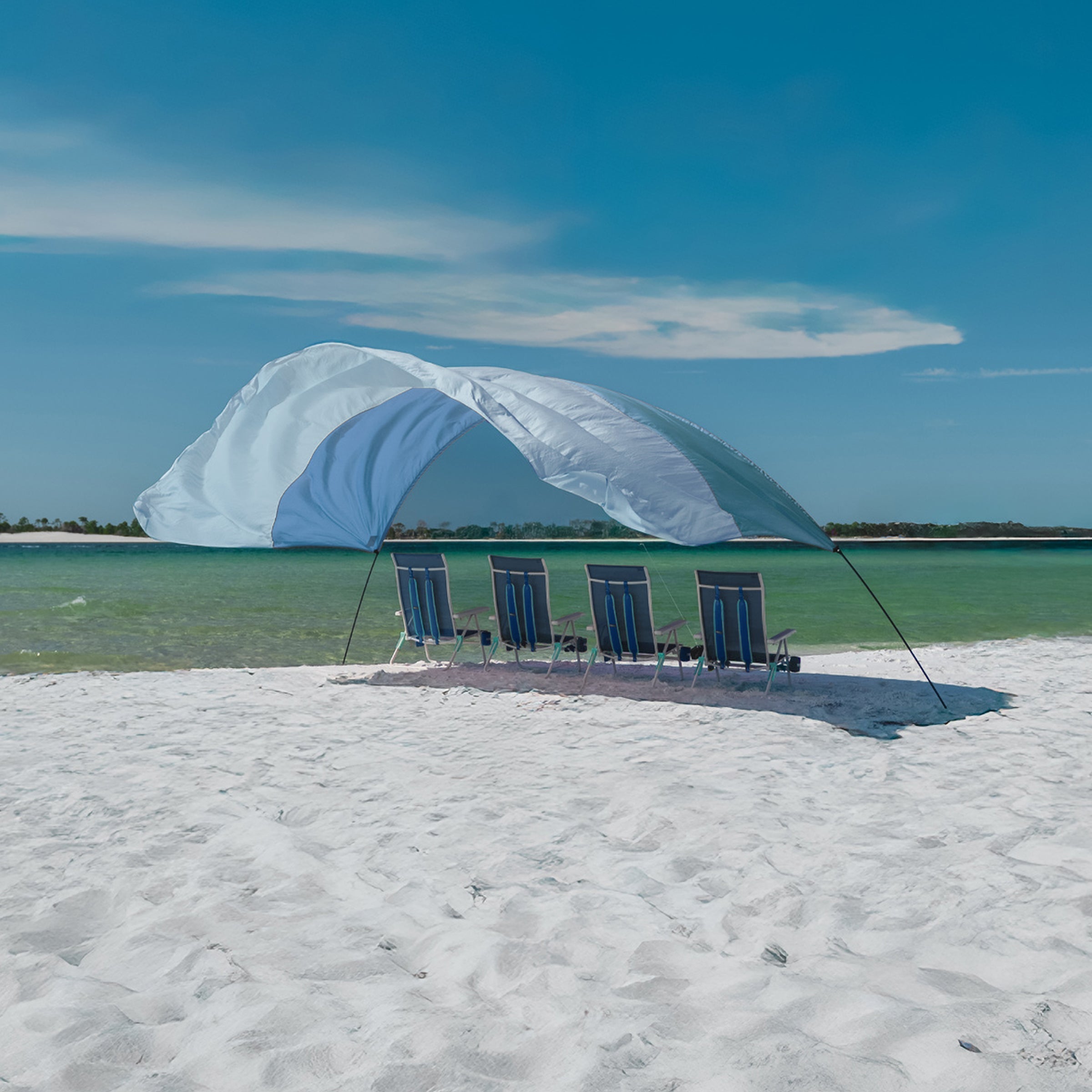 Shibumi Shade with Wind Assist - Summer Sky