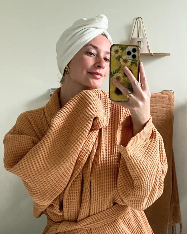 Terra Hair Towel - Ivory