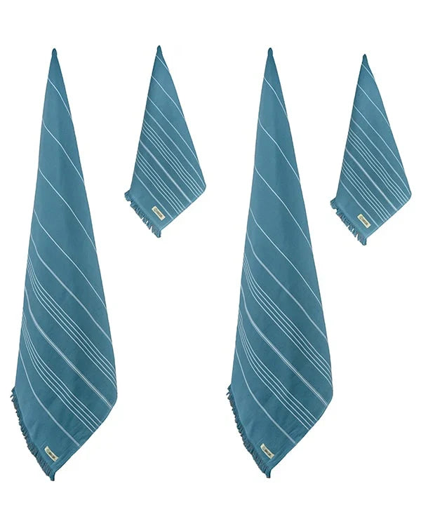 Classic Bath Bundle 4 Pack - Slate Blue