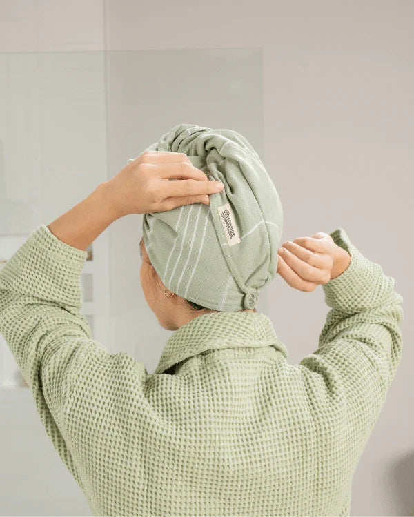 Classic Hair Towel- Sage