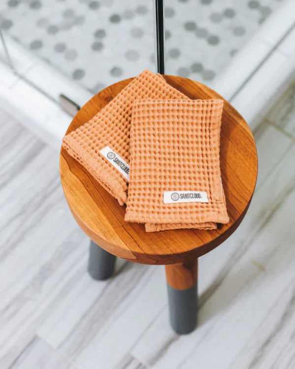 Micro Waffle Washcloth Bundle Beige