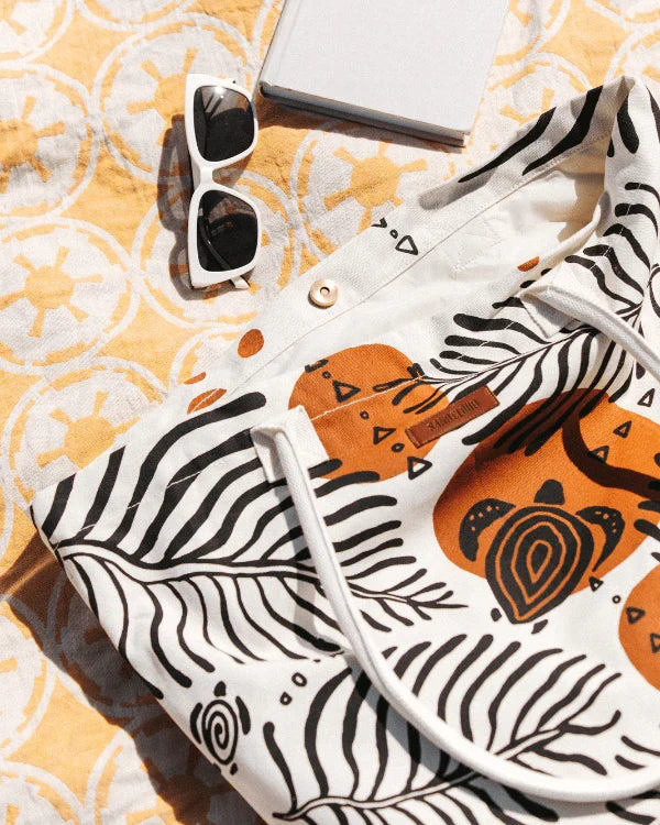 Retro Turtles Beach Tote