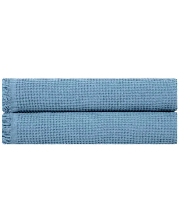 Micro Waffle XL Bath Bundle - 2 Pack -Slate Blue