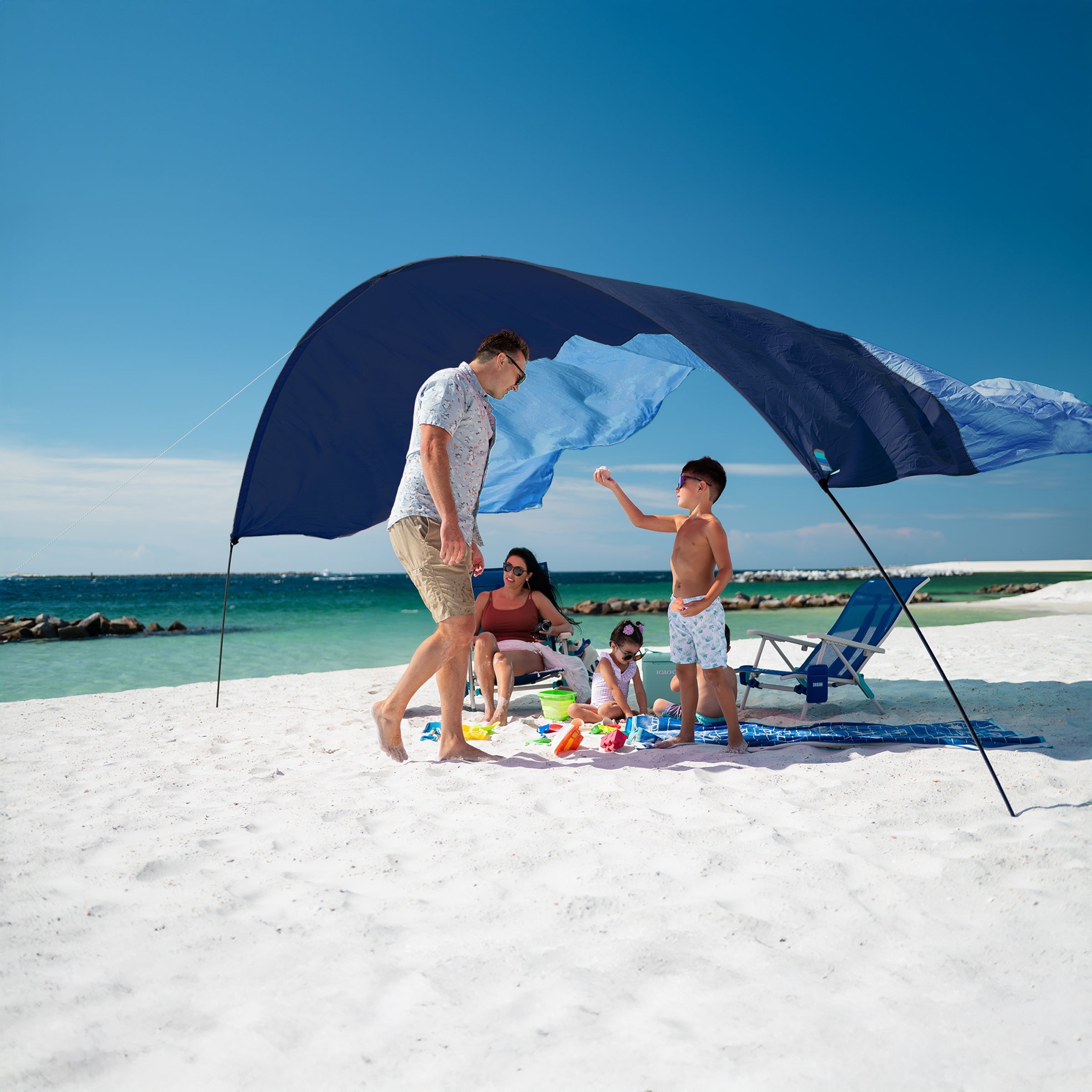Shibumi Shade with Wind Assist - Deep Water