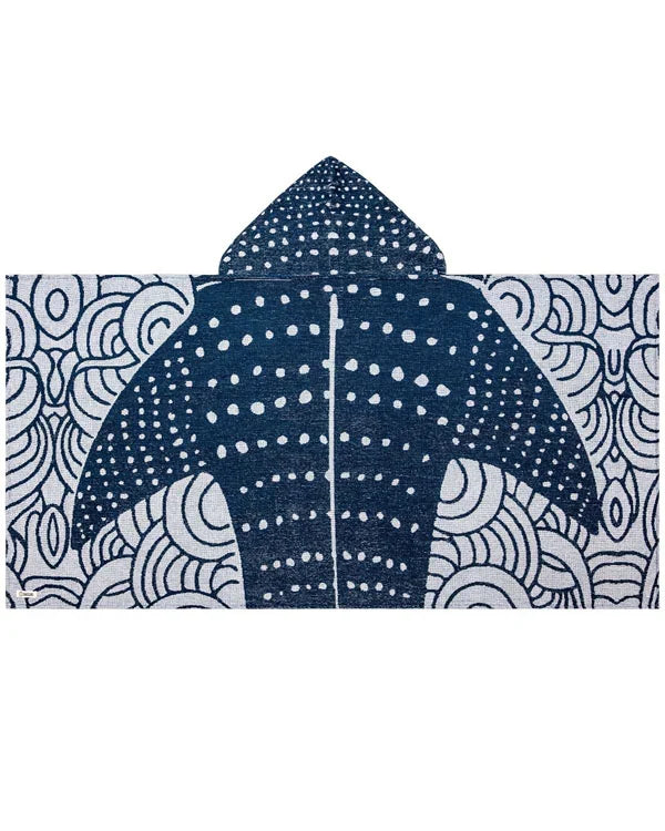 Whale Shark Hooded Kids Bath Towel