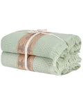 Micro Waffle XL Bath Bundle - 2 Pack - Sage