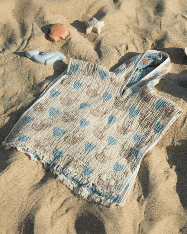 Ducky Gauze Hooded Poncho
