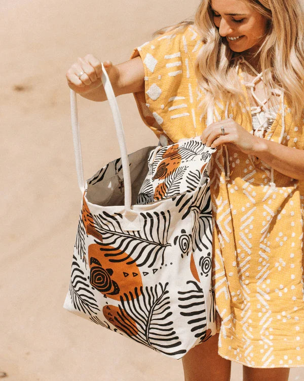 Retro Turtles Beach Tote