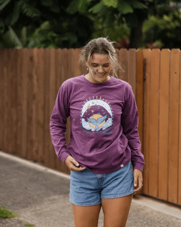 Fluke Whale LS Tee - Berry