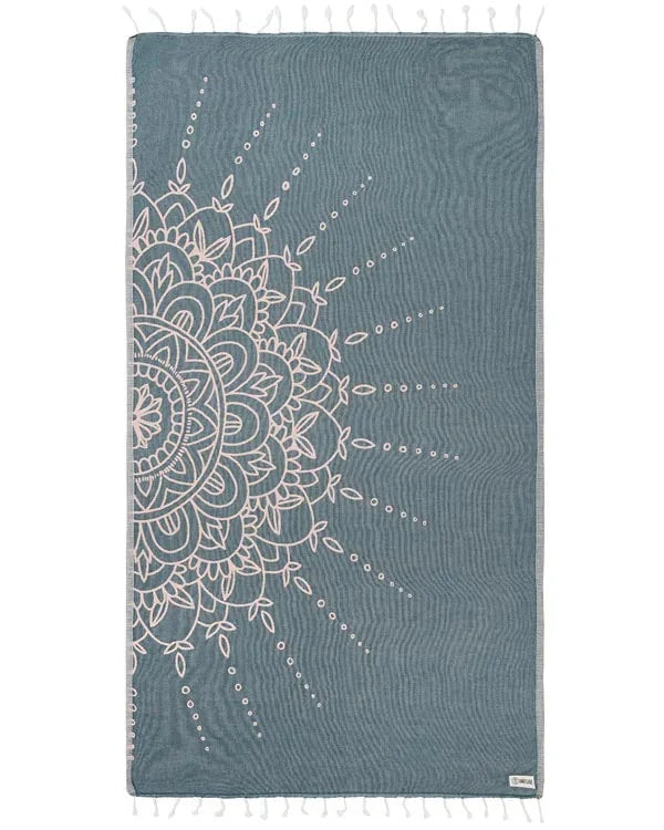 Flower Mandala Ocean Teal