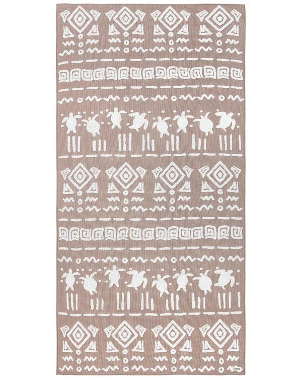 Turtle Mudcloth Bath Bundle - 2 Pack - Taupe