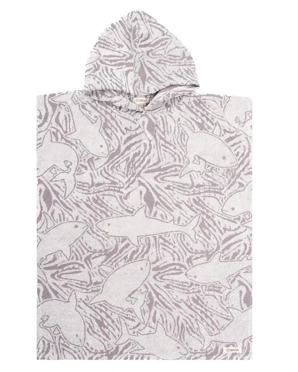 Sharks Hooded Poncho Youth