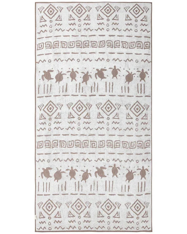 Turtle Mudcloth Bath Bundle - 2 Pack - Taupe
