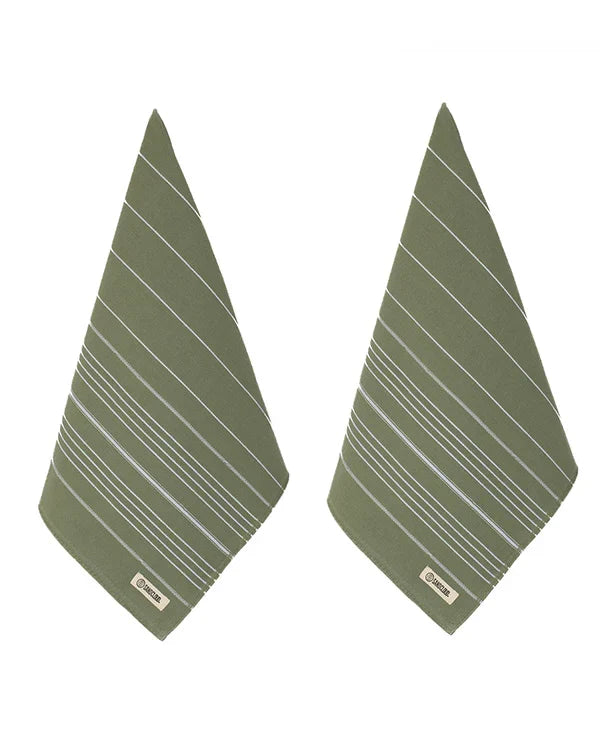 Classic Fringeless Hand Bath Bundle 2 Pack - Hedge Green