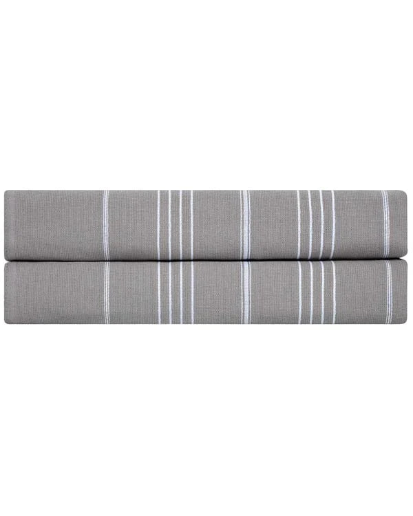 Classic Fringeless XL Bath Bundle - Grey - 2 Pack