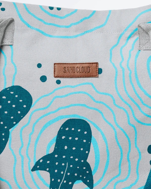 Shark Ripples Beach Tote