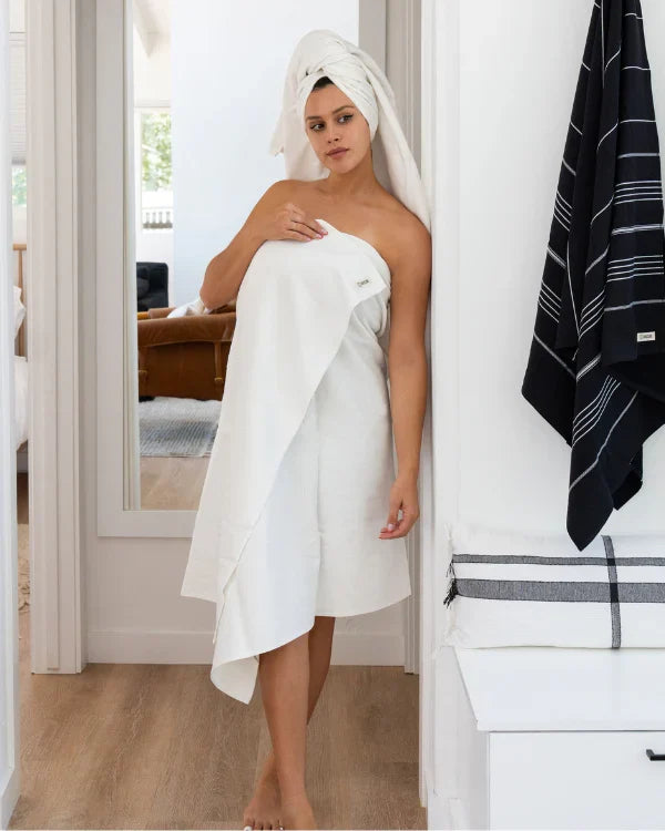 Terra Fringeless XL Bath Bundle - Ivory - 2 Pack