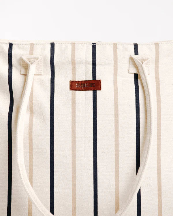 Vert Stripe Beach Tote