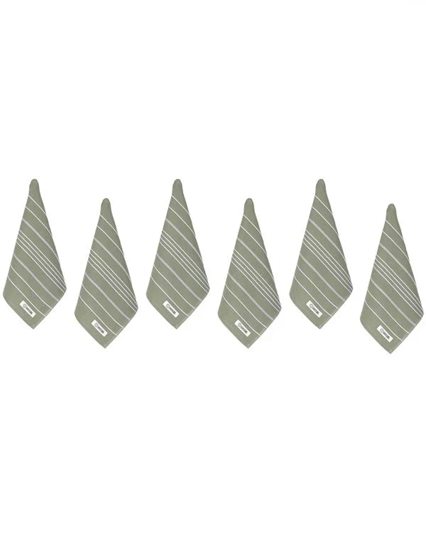 Classic Bath Washcloth Bundle- 6 Pack - Hedge Green